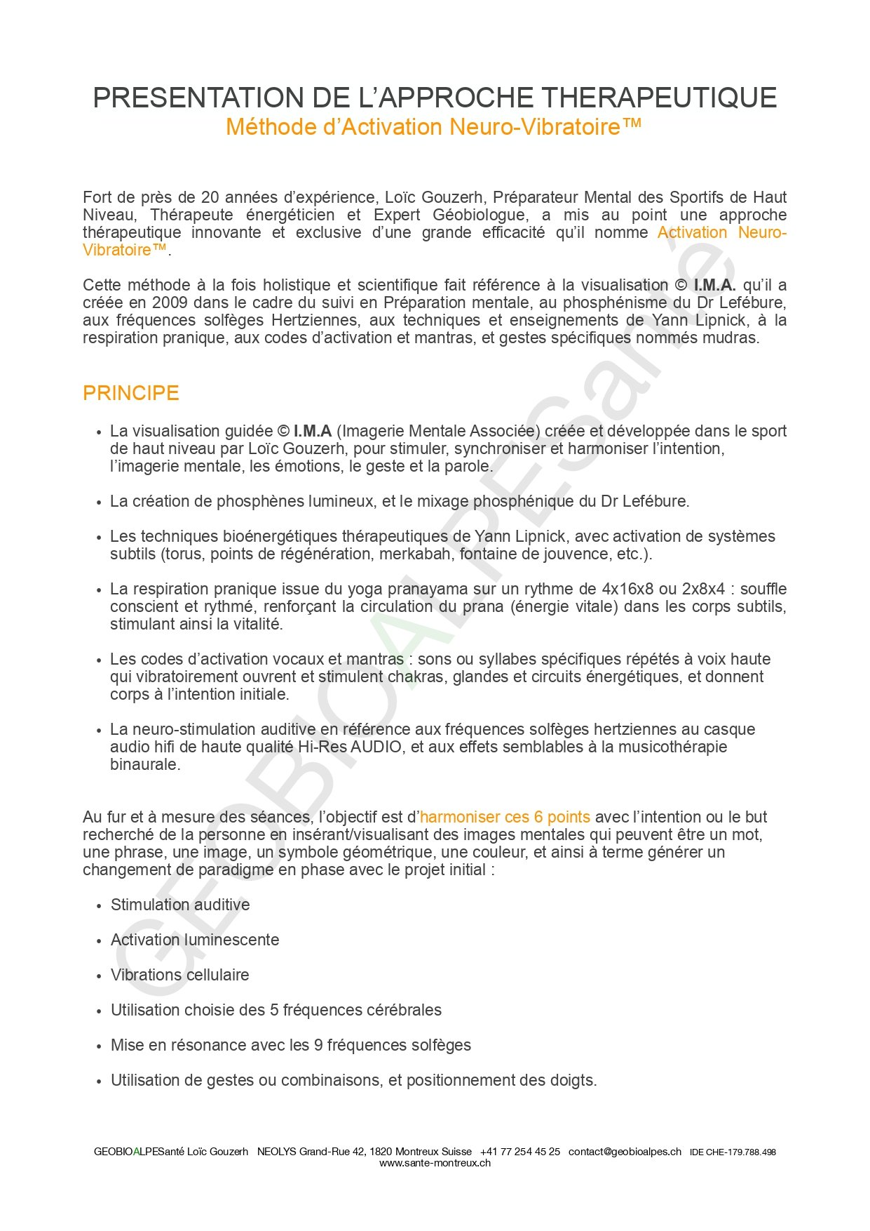 Méthode d'Activation Neuro-Vibratoire™